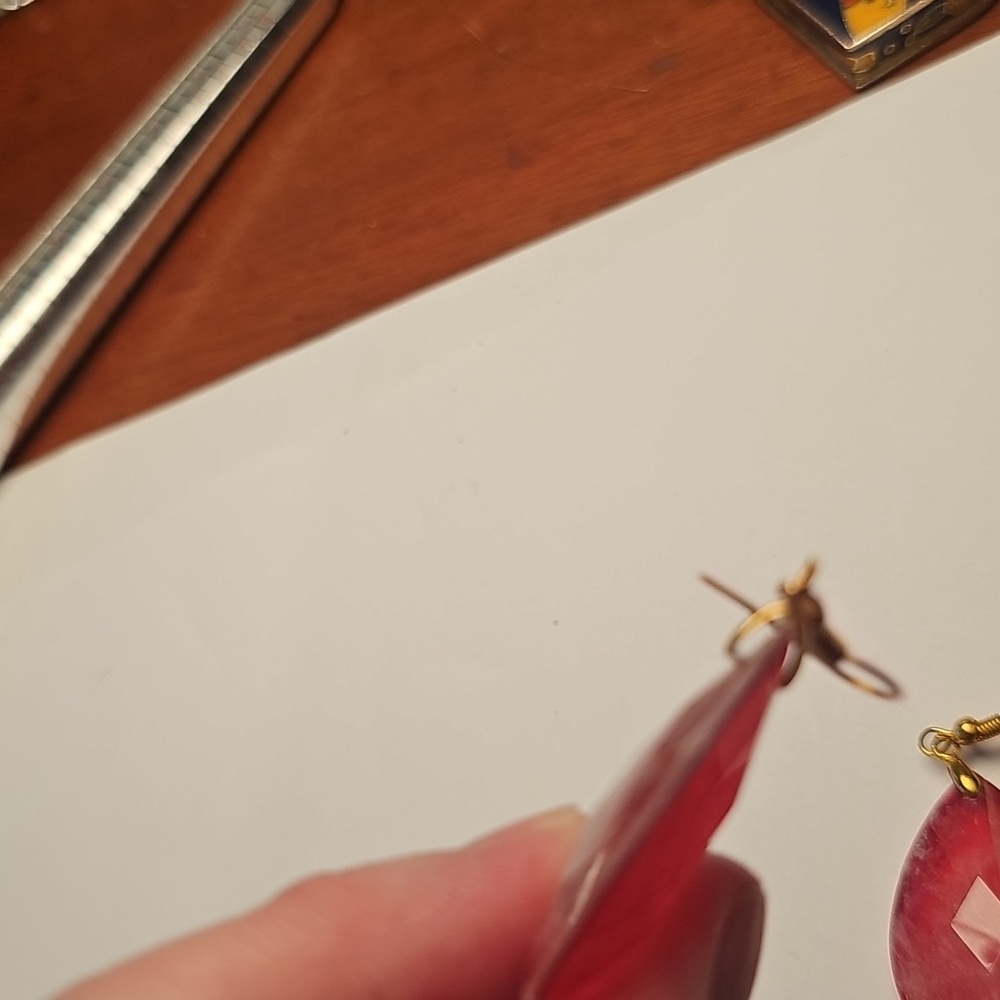 Large Ruby Doublet Earrings - image 3